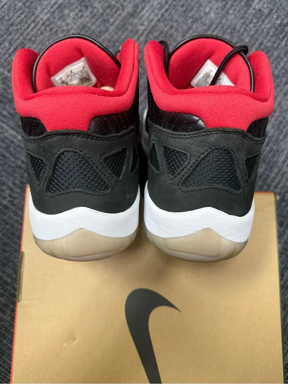 Jordan 11 Retro Low IE Bred- Men’s Low-Top Sneakers - Black/Red/Cream